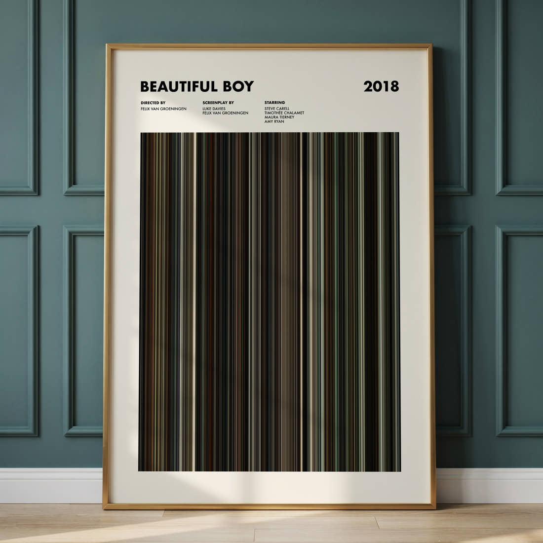 Beautiful Boy Movie Barcode Poster