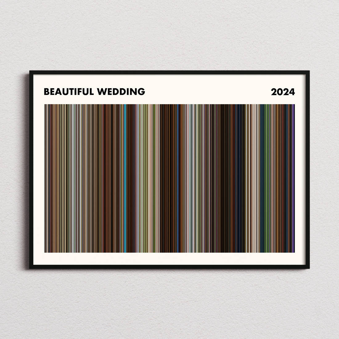 Beautiful Wedding Movie Barcode Poster - Simplified