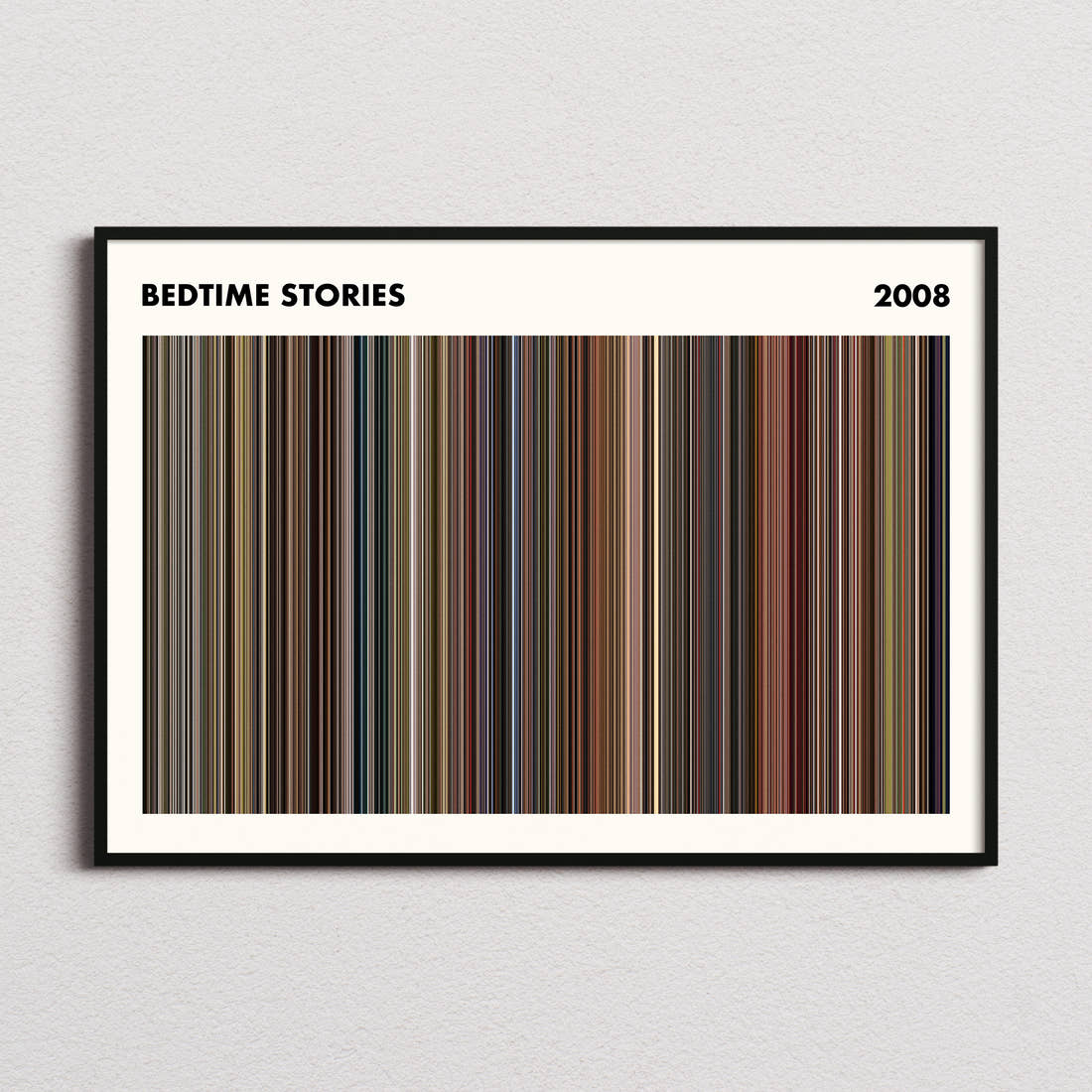 Bedtime Stories Movie Barcode Poster - Simplified