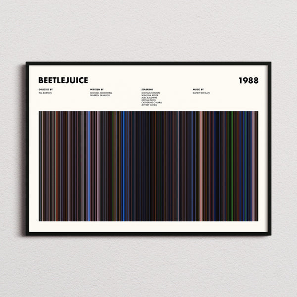 Beetlejuice Movie Barcode Poster