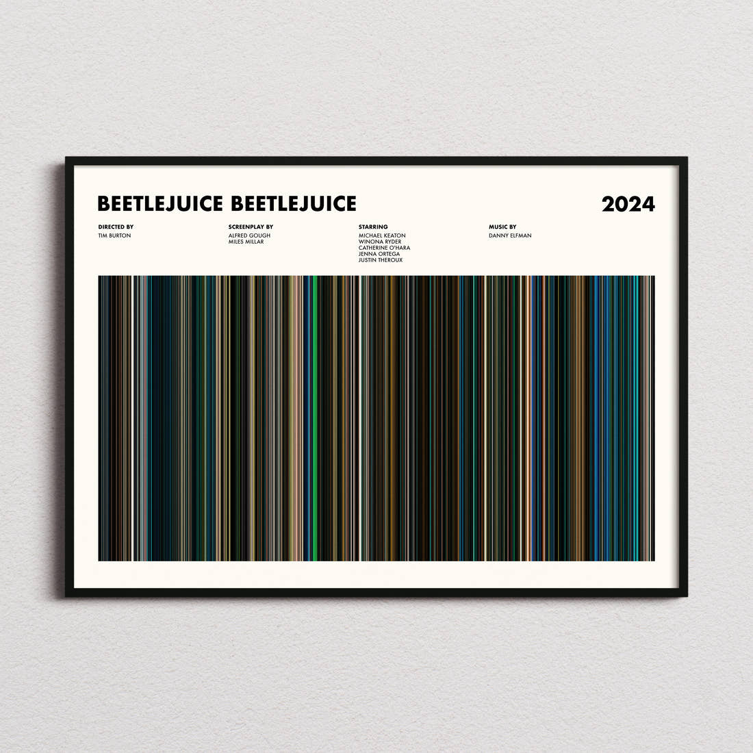 Beetlejuice Beetlejuice Movie Barcode Poster