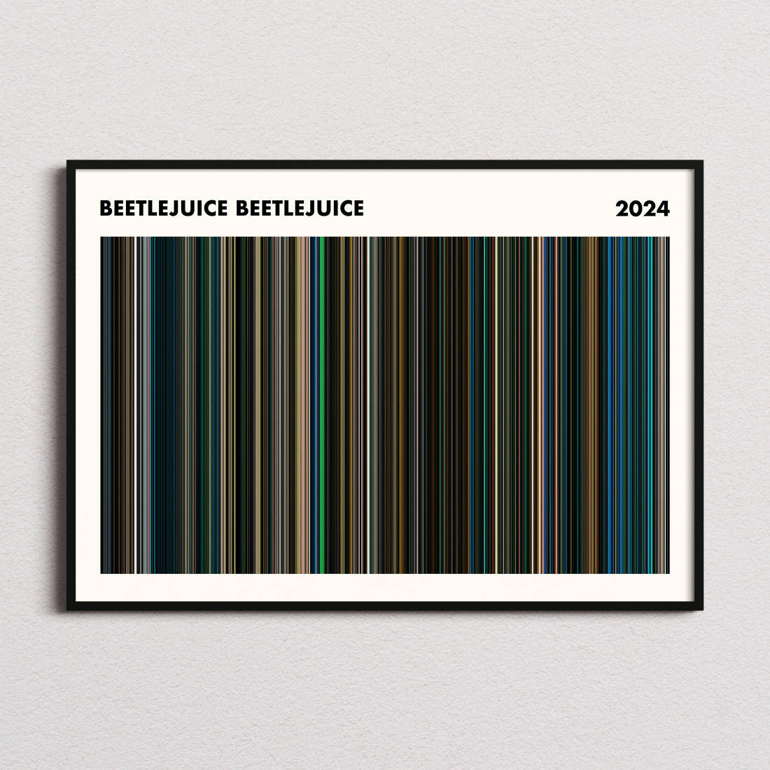 Beetlejuice Beetlejuice Movie Barcode Poster - Simplified