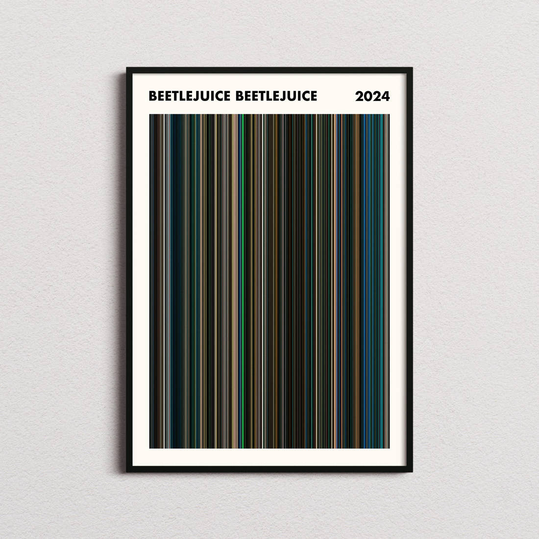 Beetlejuice Beetlejuice Movie Barcode Poster - Simplified