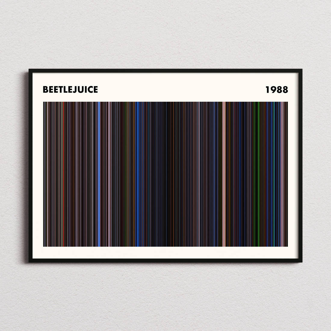 Beetlejuice Movie Barcode Poster - Simplified