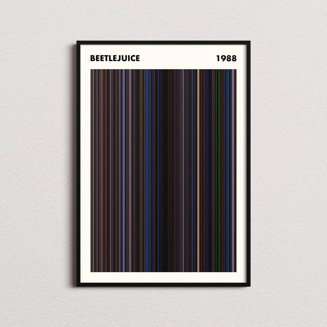 Beetlejuice Movie Barcode Poster - Simplified