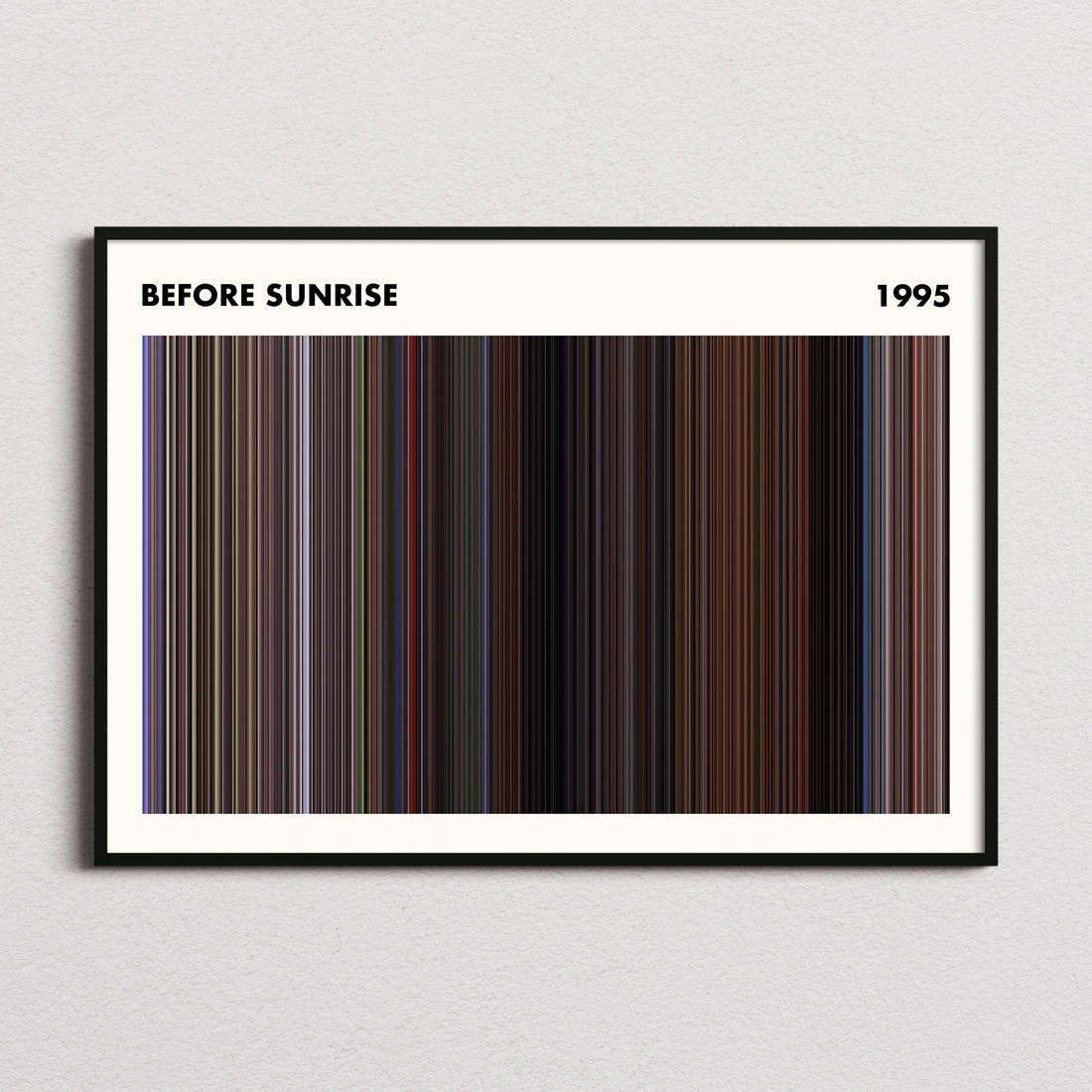 Before Sunrise Movie Barcode Poster - Simplified
