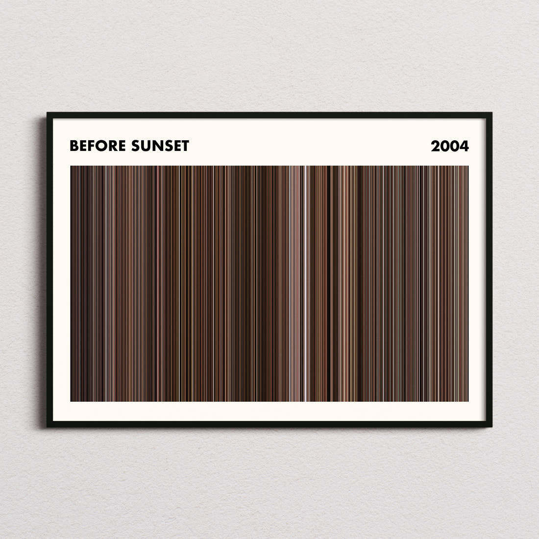 Before Sunset Movie Barcode Poster - Simplified