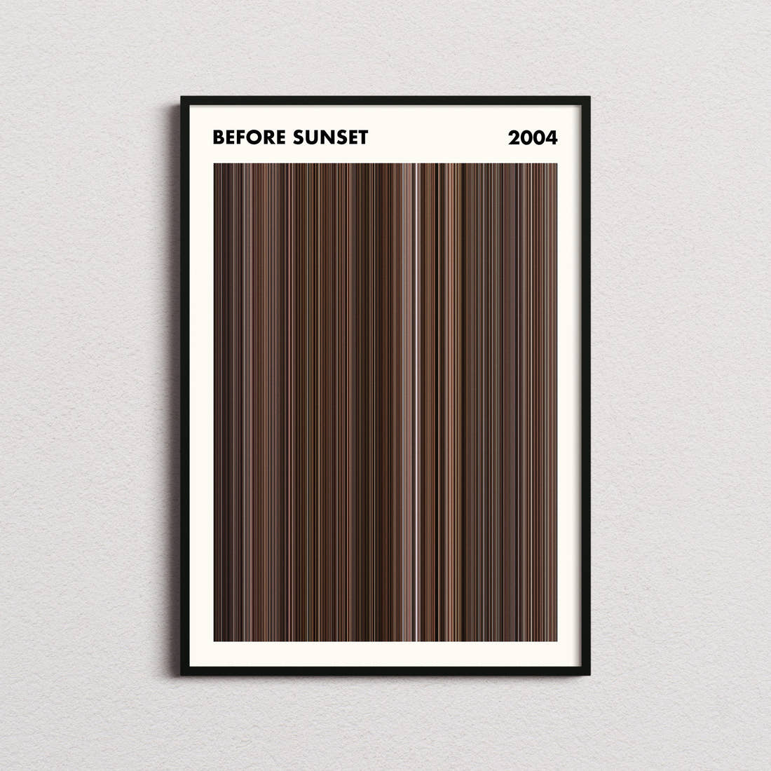 Before Sunset Movie Barcode Poster - Simplified