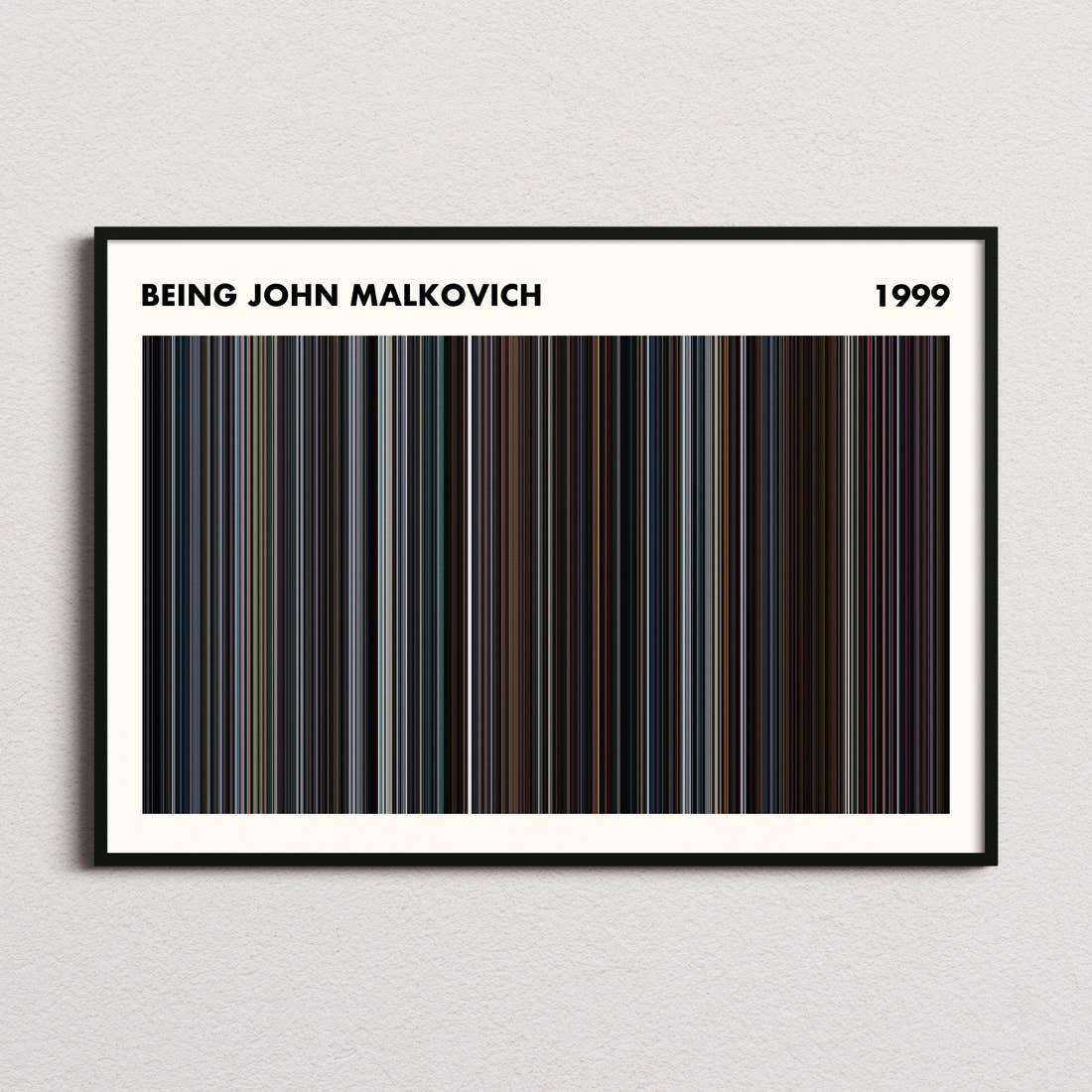 Being John Malkovich Movie Barcode Poster - Simplified