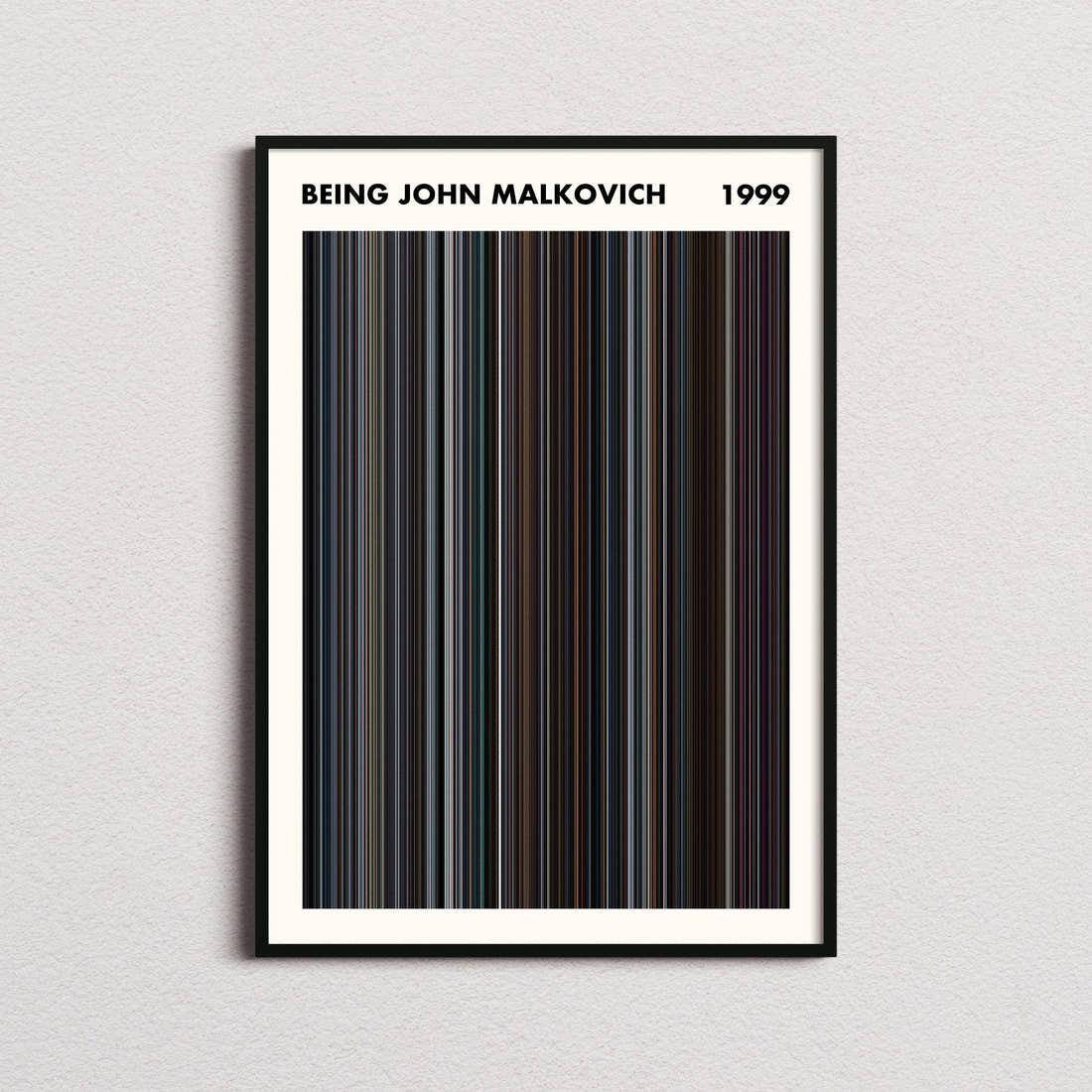 Being John Malkovich Movie Barcode Poster - Simplified
