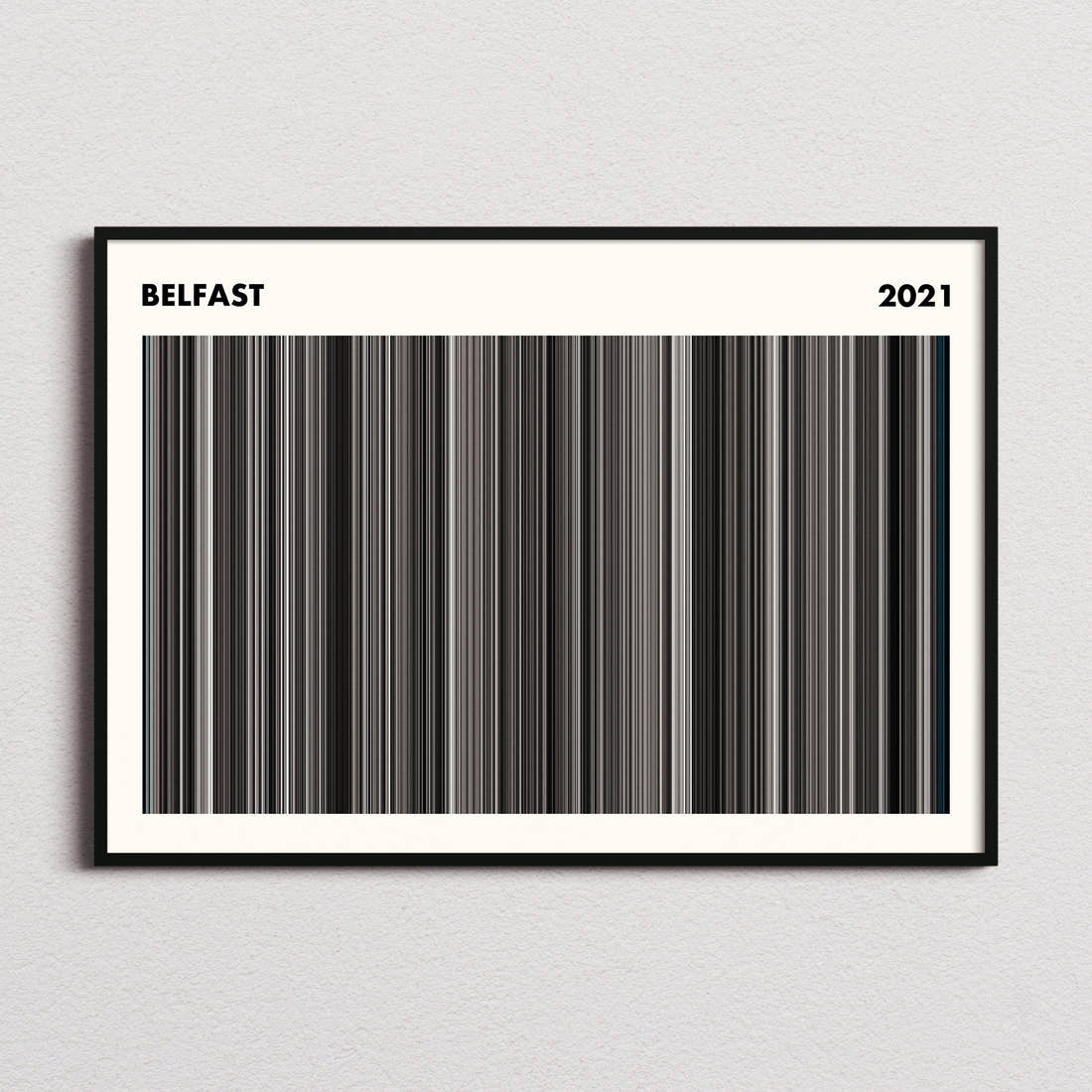 Belfast Movie Barcode Poster - Simplified