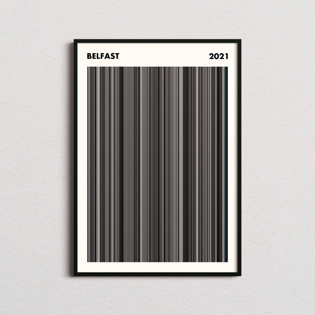 Belfast Movie Barcode Poster - Simplified