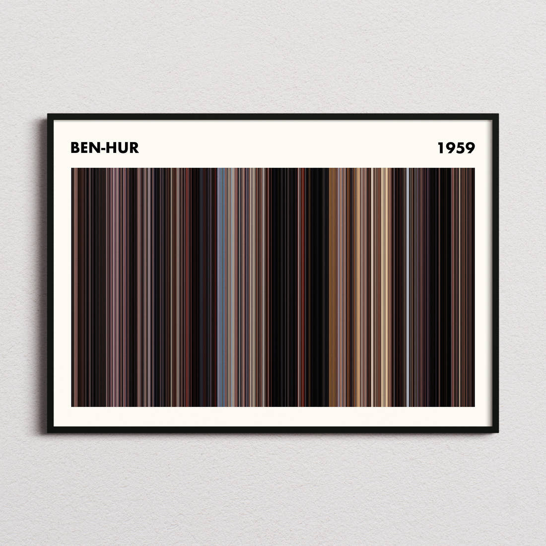 Ben-Hur Movie Barcode Poster - Simplified