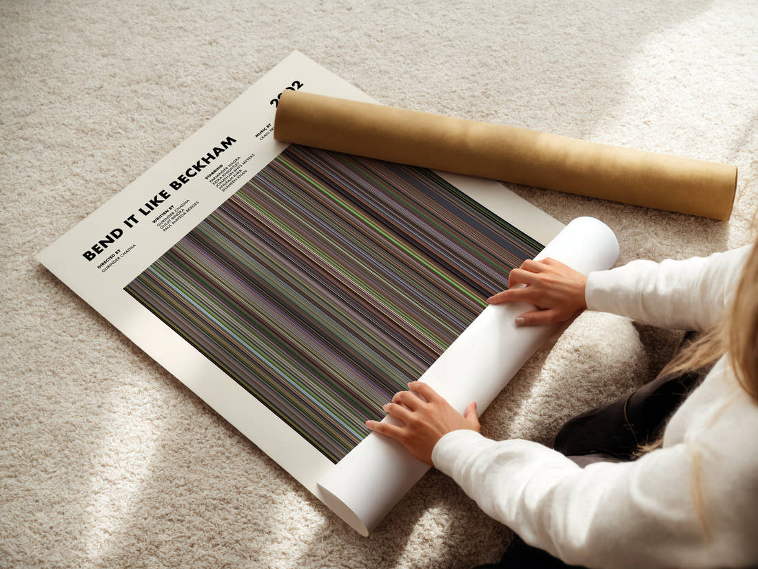 Bend It Like Beckham Movie Barcode Poster