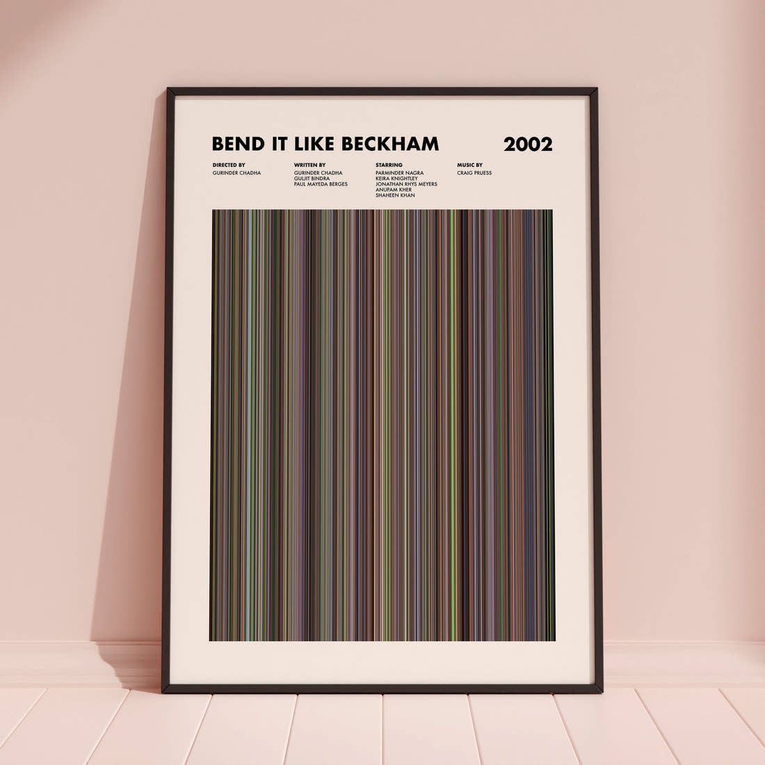 Bend It Like Beckham Movie Barcode Poster