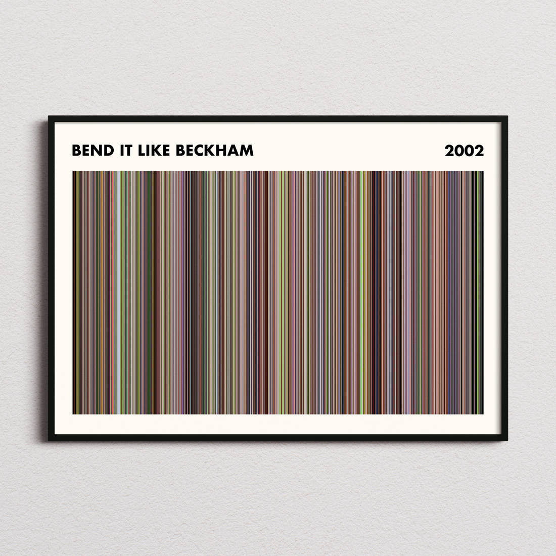 Bend It Like Beckham Movie Barcode Poster - Simplified