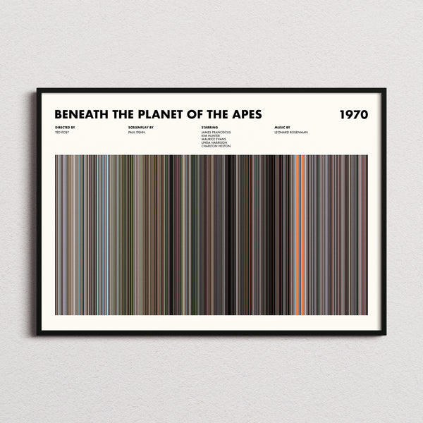 Beneath the Planet of the Apes Movie Barcode Poster