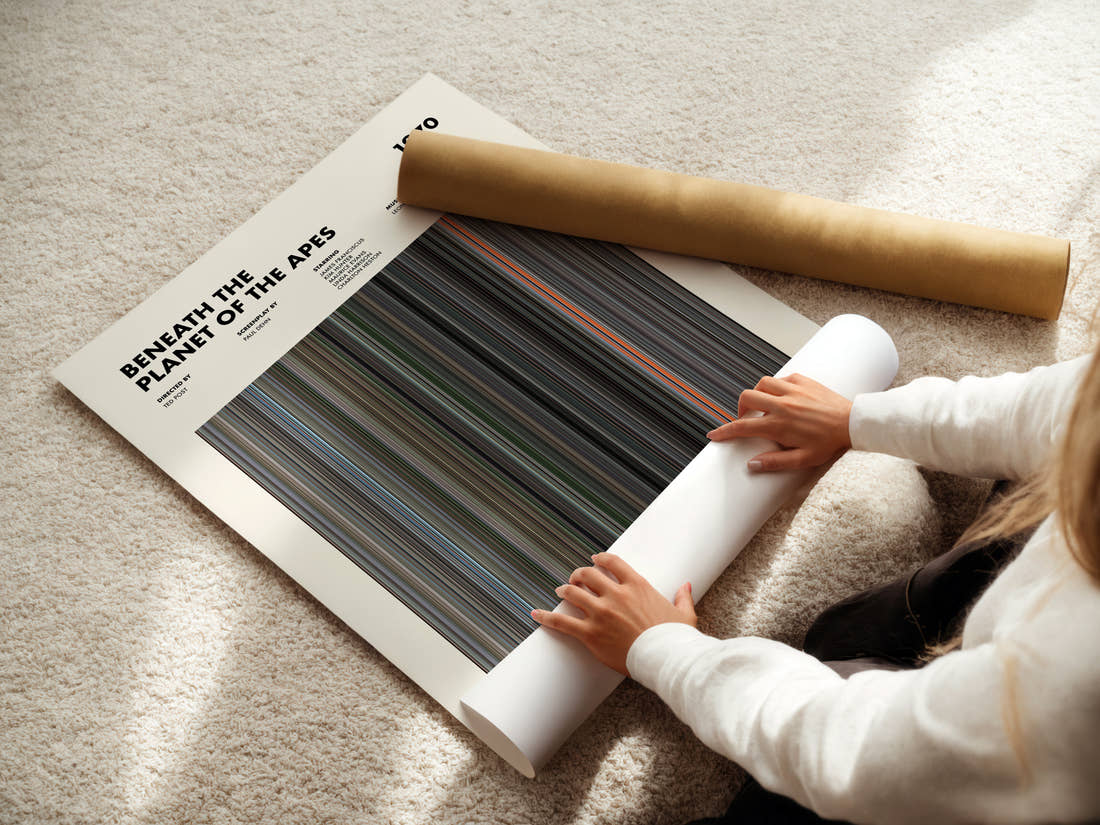 Beneath the Planet of the Apes Movie Barcode Poster