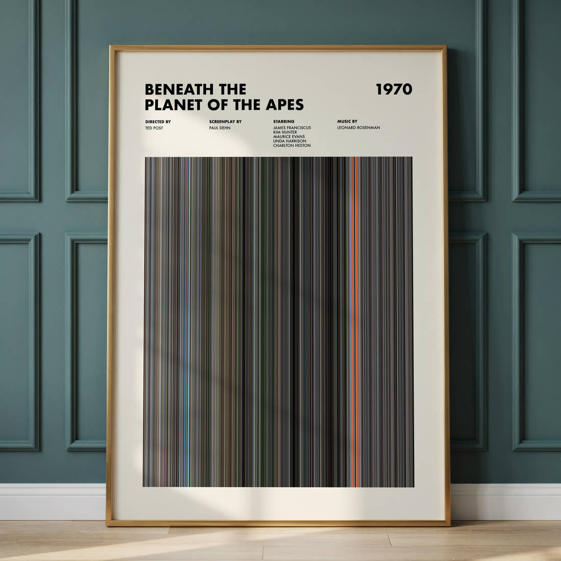 Beneath the Planet of the Apes Movie Barcode Poster