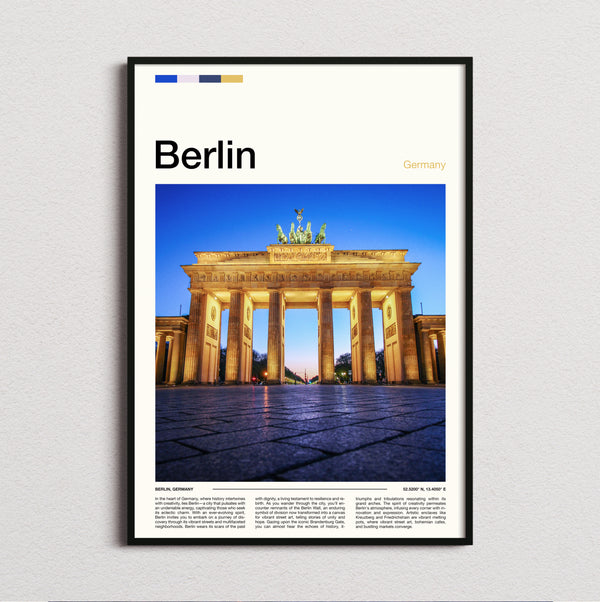 Berlin - Brandenburg Gate At Night - Travel Print