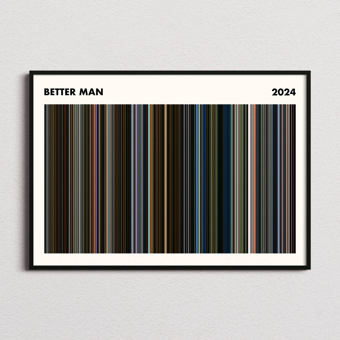 Better Man Movie Barcode Poster - Simplified