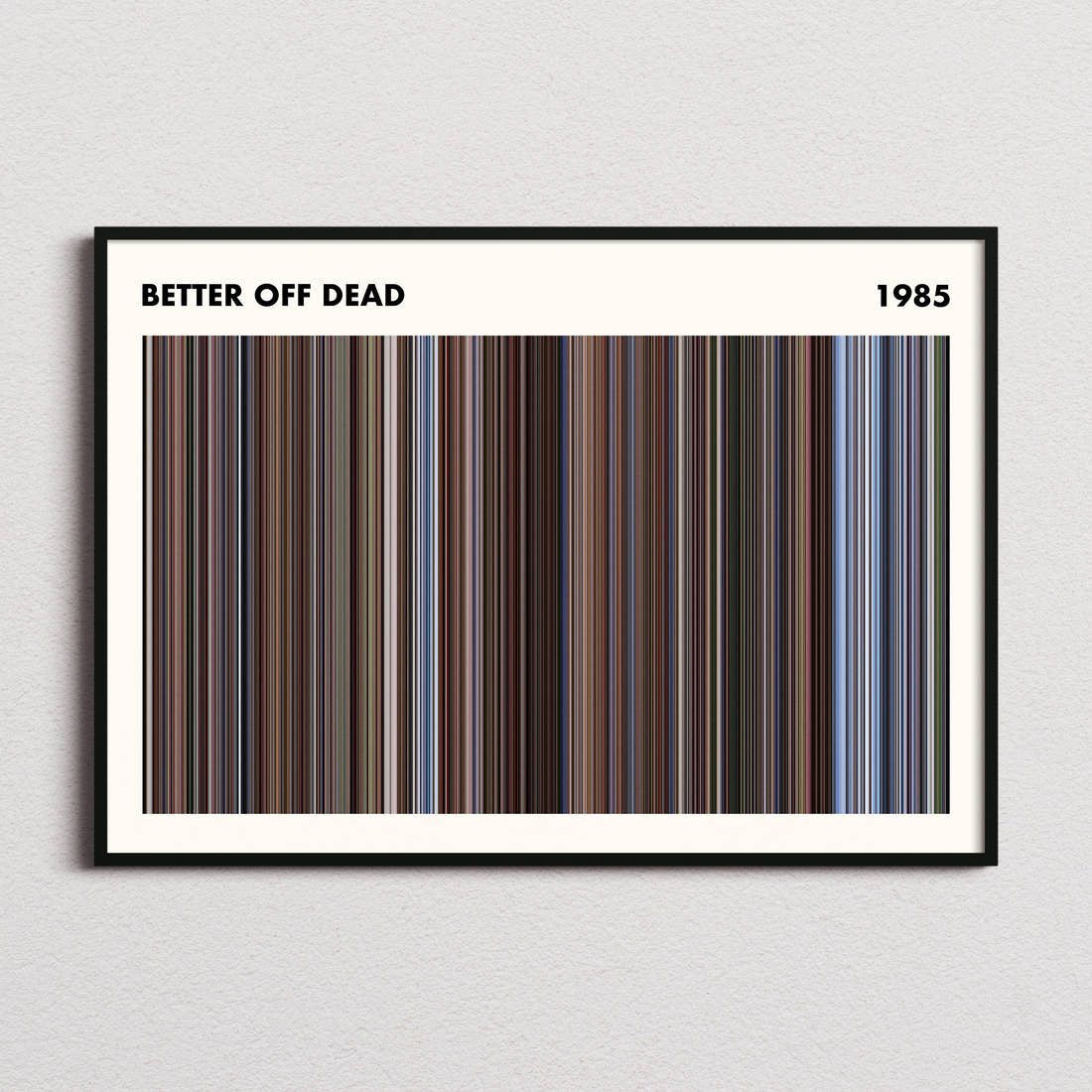 Better Off Dead Movie Barcode Poster - Simplified