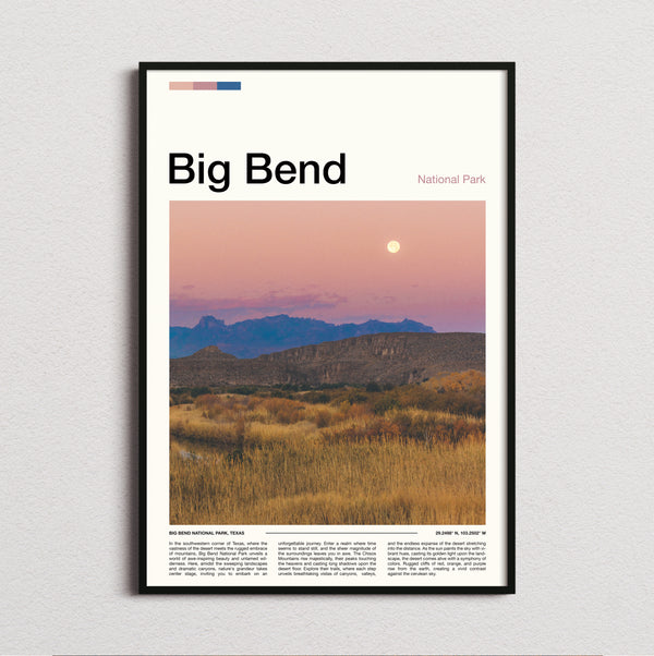 Big Bend - Desert Grassland At Dusk - Travel Print