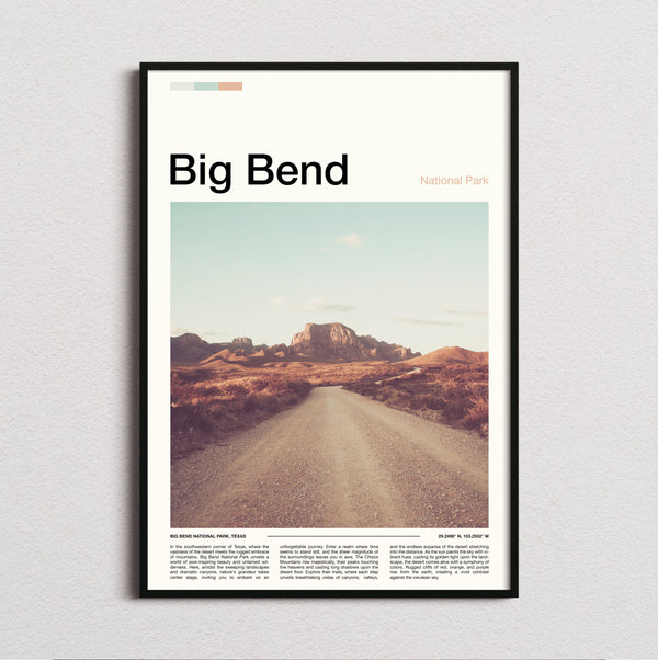 Big Bend - Desert Road - Travel Print