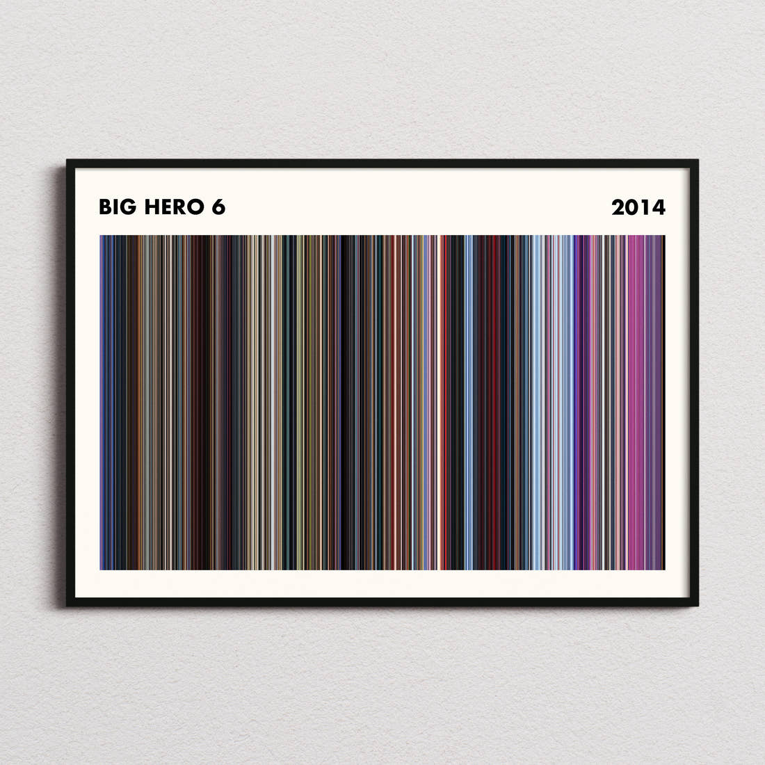 Big Hero 6 Movie Barcode Poster - Simplified