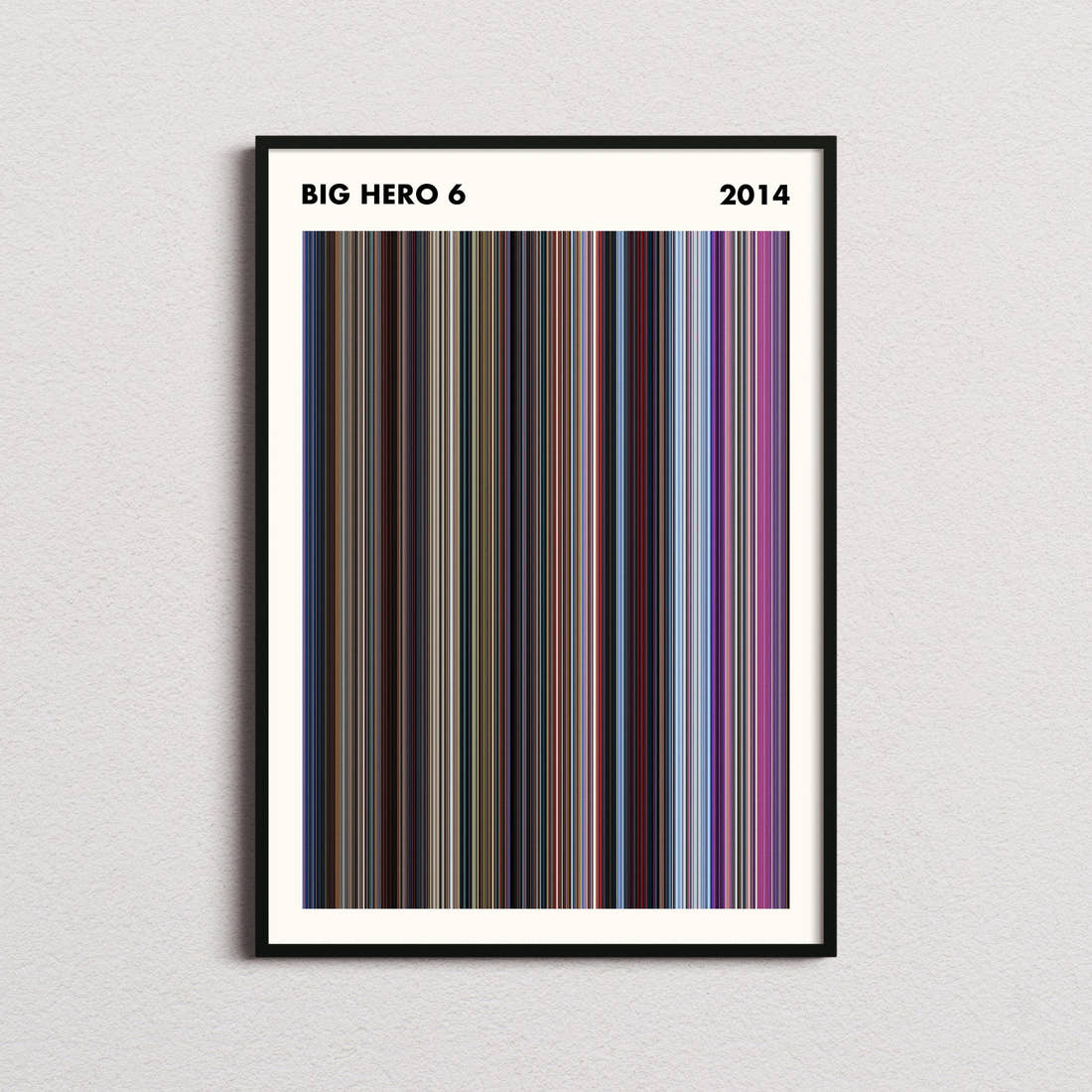 Big Hero 6 Movie Barcode Poster - Simplified