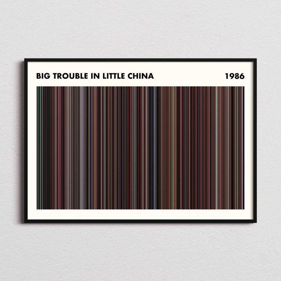Big Trouble In Little China Movie Barcode Poster - Simplified