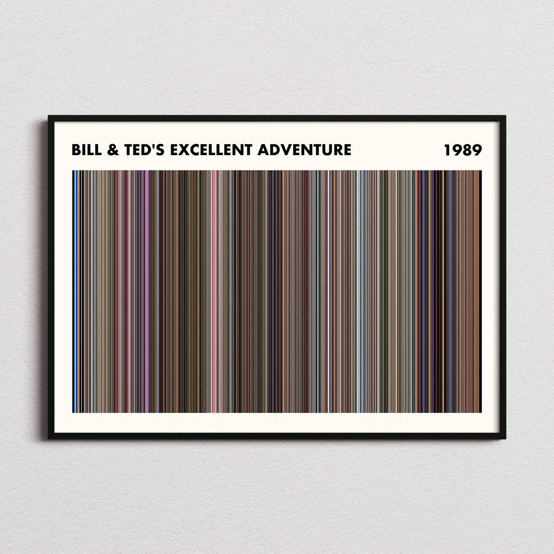 Bill & Ted's Excellent Adventure Movie Barcode Poster - Simplified