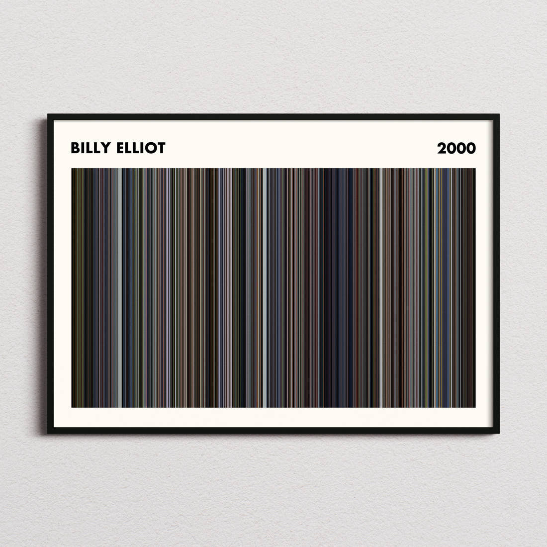 Billy Elliot Movie Barcode Poster - Simplified