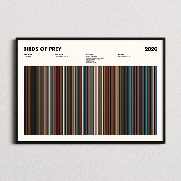 Birds of Prey Movie Barcode Poster