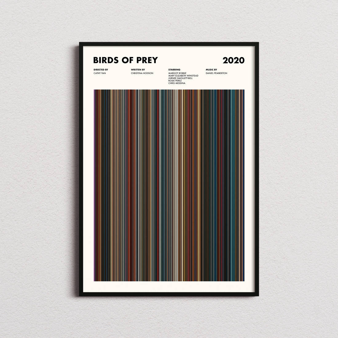 Birds of Prey Movie Barcode Poster