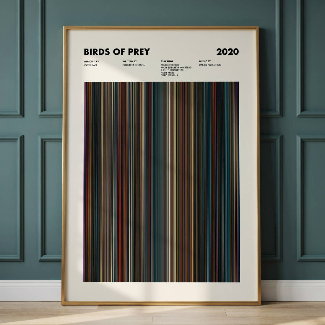 Birds of Prey Movie Barcode Poster