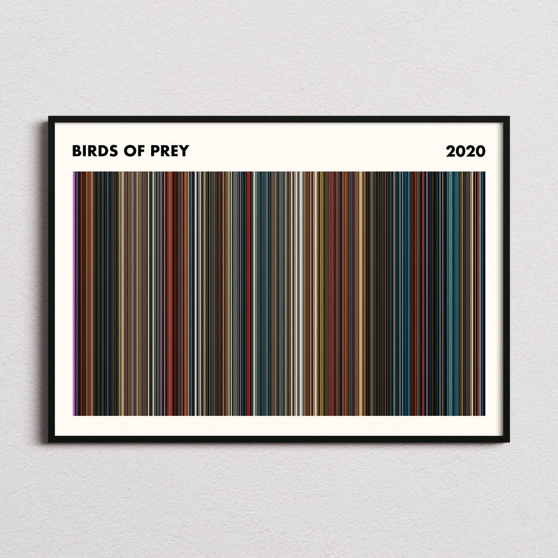 Birds of Prey Movie Barcode Poster - Simplified