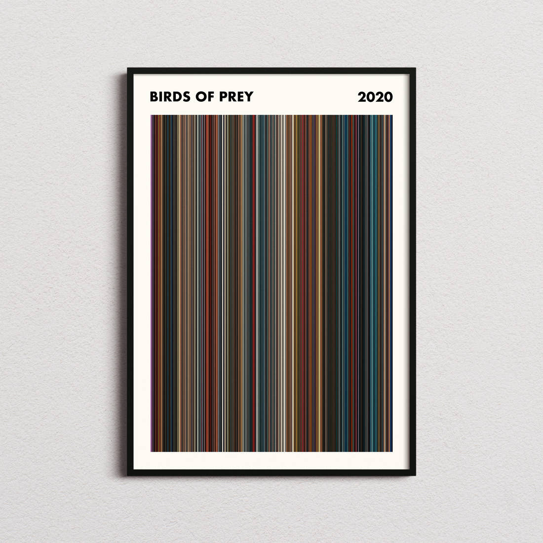 Birds of Prey Movie Barcode Poster - Simplified