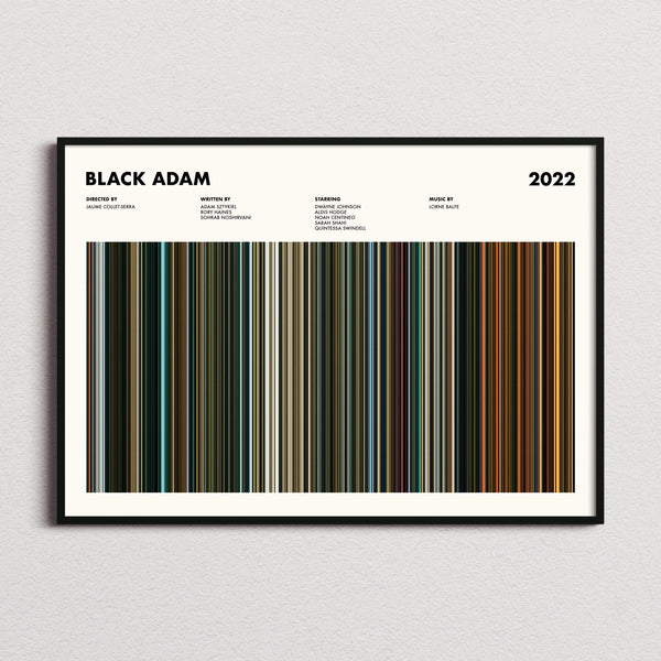 Black Adam Movie Barcode Poster