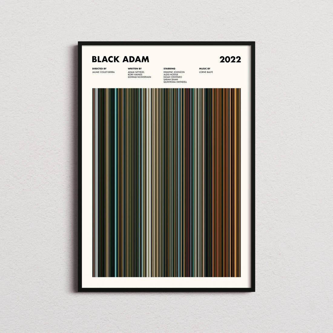 Black Adam Movie Barcode Poster