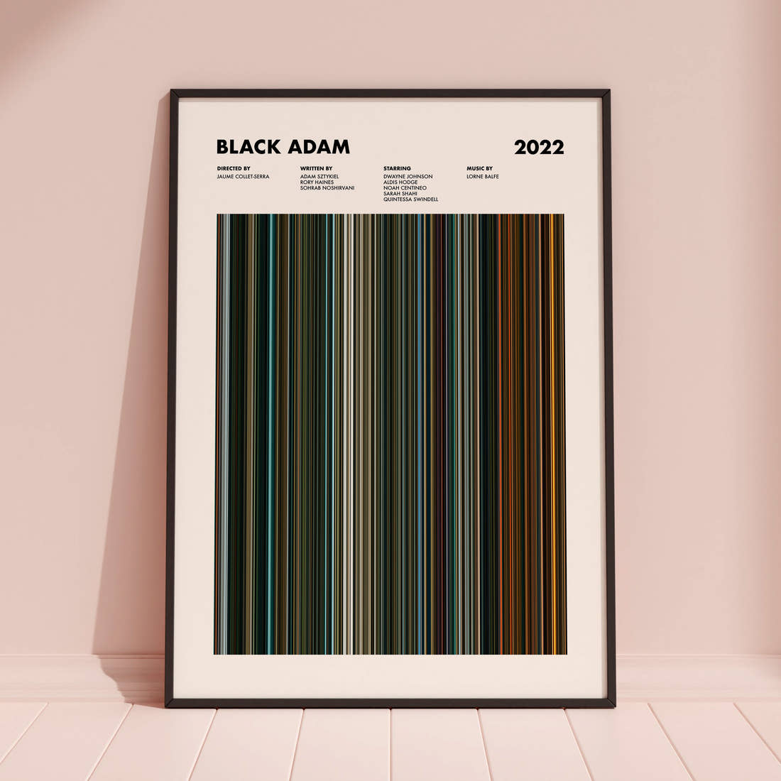 Black Adam Movie Barcode Poster