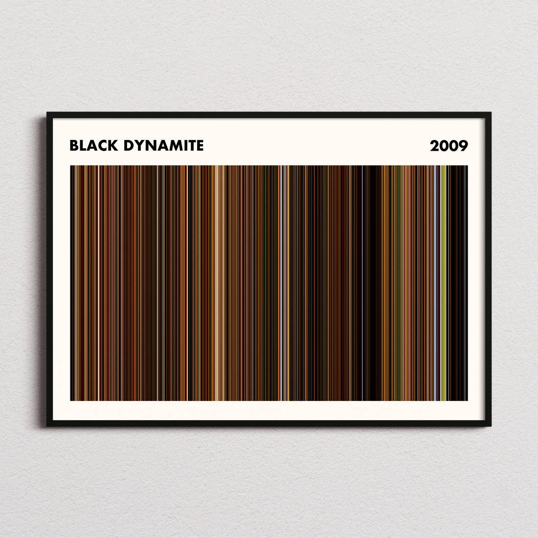 Black Dynamite Movie Barcode Poster - Simplified