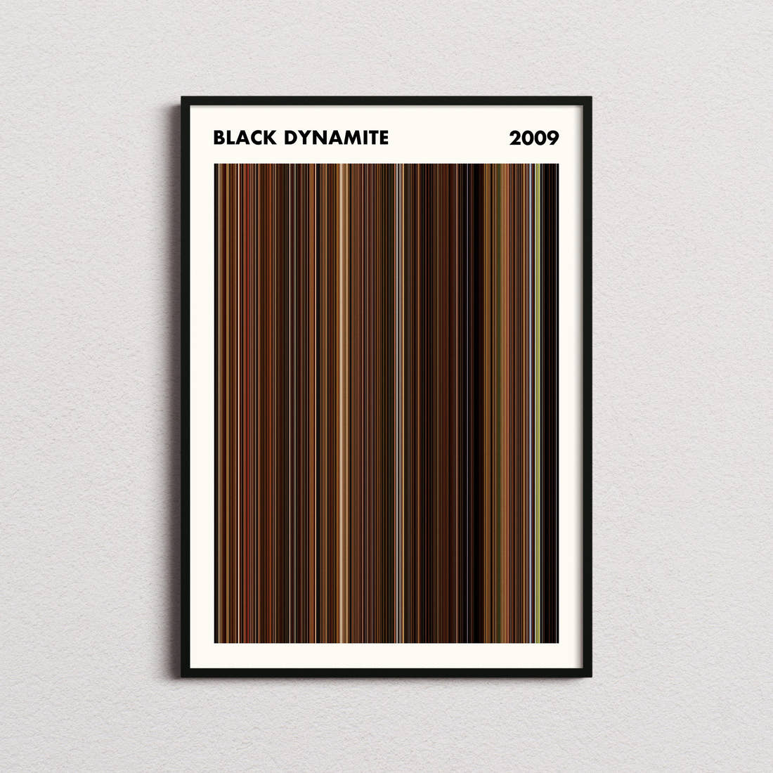 Black Dynamite Movie Barcode Poster - Simplified