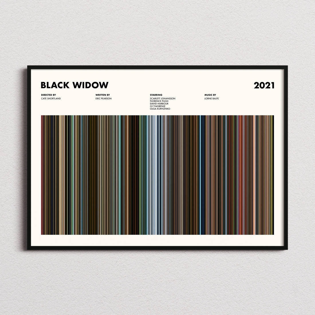 Black Widow Movie Barcode Poster