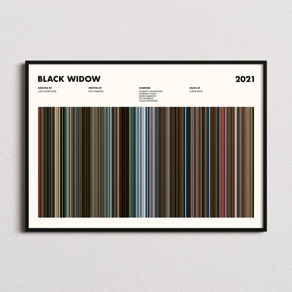 Black Widow Movie Barcode Poster