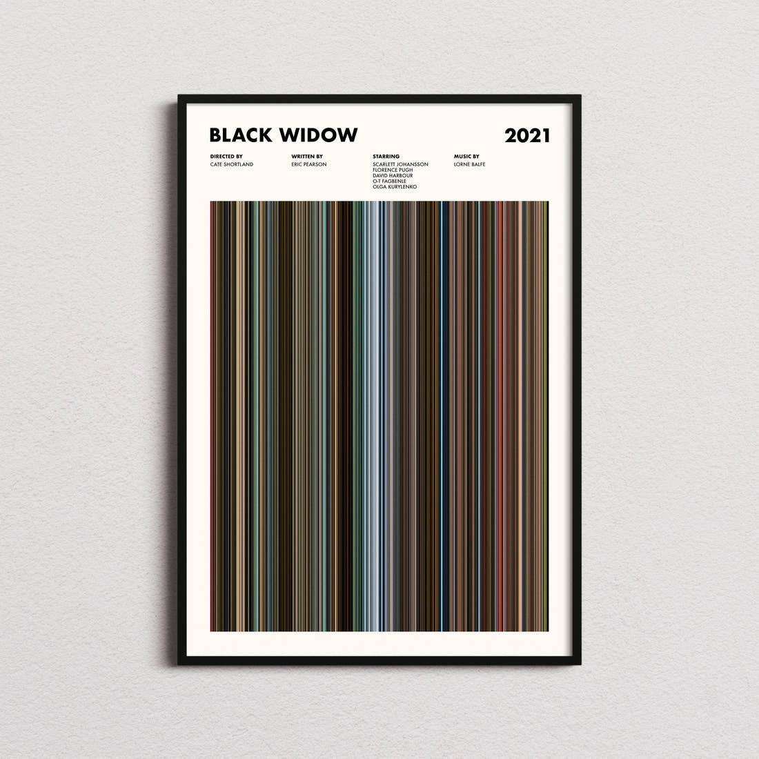 Black Widow Movie Barcode Poster