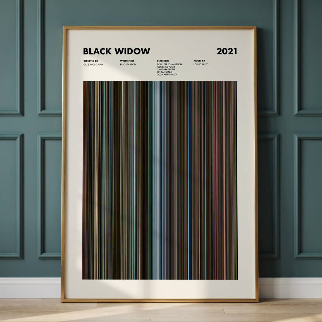 Black Widow Movie Barcode Poster