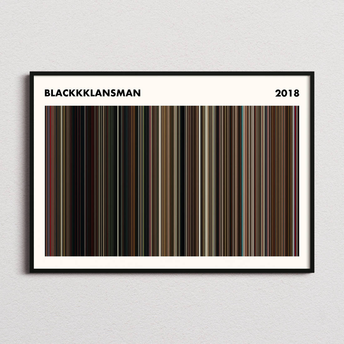 BlacKkKlansman Movie Barcode Poster - Simplified