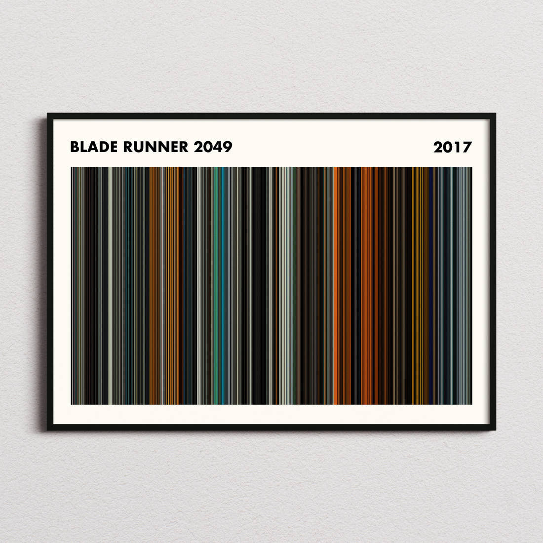 Blade Runner 2049 Movie Barcode Poster - Simplified
