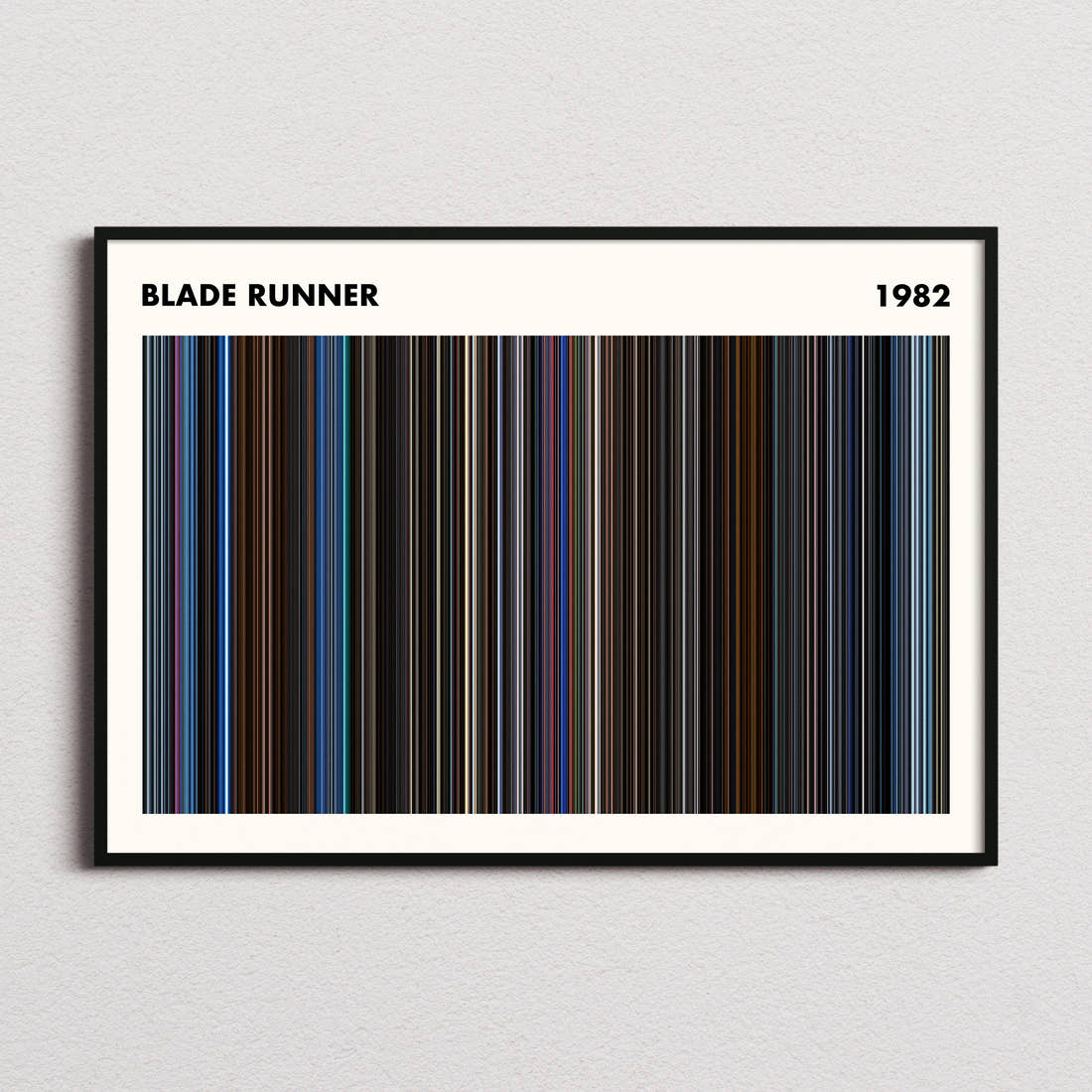 Blade Runner Movie Barcode Poster - Simplified